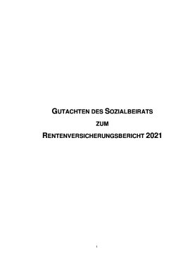 Gutachten des Sozialbeirats 2021