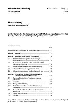 Zweiter Bericht zur Anhebung der Regelaltersgrenze auf 67 Jahre