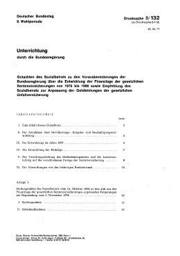 Gutachten des Sozialbeirats zum Rentenanpassungsbericht 1977