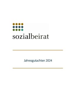 Gutachten des Sozialbeirats 2024