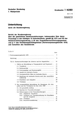 Rentenanpassungsbericht 1976 und Gutachten des Sozialbeirats zum Rentenanpassungsbericht 1976