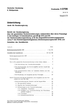 Rentenanpassungsbericht 1979 und Gutachten des Sozialbeirats zum Rentenanpassungsbericht 1979