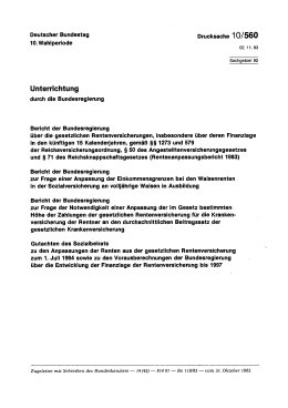 Rentenanpassungsbericht 1983 und Gutachten des Sozialbeirats zum Rentenanpassungsbericht 1983