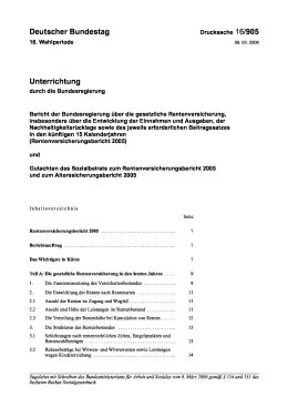 Rentenversicherungsbericht 2005