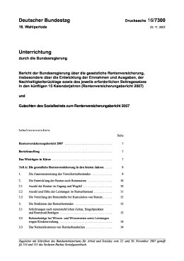 Rentenversicherungsbericht 2007