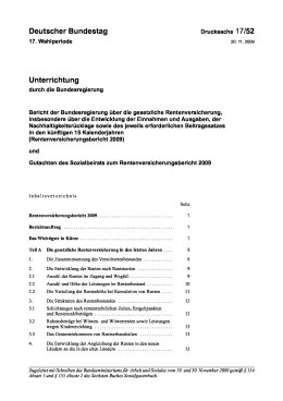 Rentenversicherungsbericht 2009