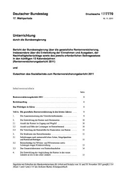 Rentenversicherungsbericht 2011