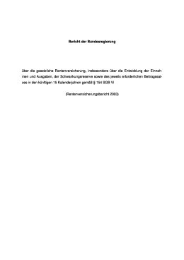 Rentenversicherungsbericht 2003