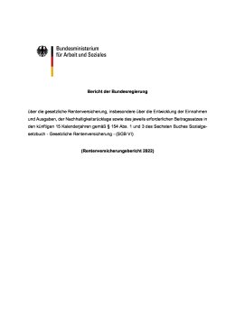 Rentenversicherungsbericht 2022