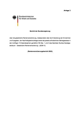 Rentenversicherungsbericht 2023