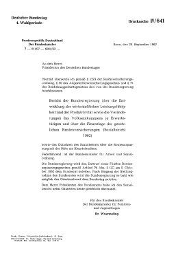 Sozialbericht 1962 und Gutachten des Sozialbeirats zum Sozialbericht 1962