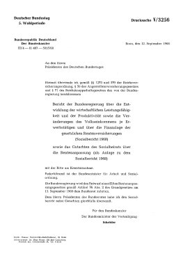 Sozialbericht 1968 und Gutachten des Sozialbeirats zum Sozialbericht 1968
